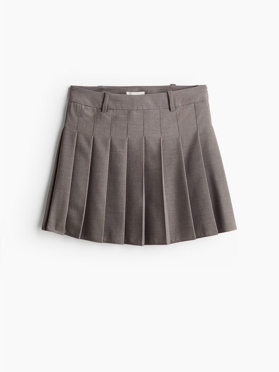 H&M Dresses & Skirts - H&M PLEATED MINI SKIRT Grey Marl